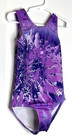 Gk Elite   Cm Child M Medium Simone Biles Gymnastics Leotard Nylon Purple Sequin