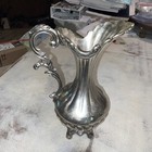 Vintage Italian Silverplate  95-100  Metal Ornate Decorative Metal Pitcher-10   