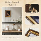 Vintage Gold Framed Wall Art  Vintage Woman Portrait Canvas Art Prints Painting 