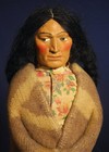 Vintage Antique Skookum Native American Doll With Coat 11-1 2  Tall Mohair