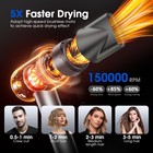 Hair Dryer  Professional Ionic Dryer For Fast Drying  High Speed Gray