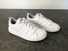 Adidas Vs Advantage Clean Athletic Shoes Sneakers kids Youth Sz 13 K white green