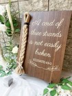 A Cord Of Three Strands Wedding Sign  Bible Cross Wedding Unity Sign  Tie The   