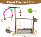 Bird Playground Parrot Playstand Parakeet Gym Playpen Cockatiel Play Stand Wood