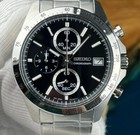 Seiko Spirit Black Dial Chronograph Stainless Steel Men s Watch Sbtr005