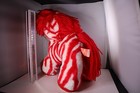 First   Main Peppermint Red And White Zebra Beanbag Plush Stuffed Animal