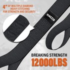 8pk Soft Loop Motorcycle Tie-down Straps  1 6 X 17inch 10000lb Br Color  Black