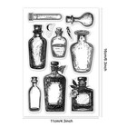 Silicone Clear Stamps Vintage Bottle Clear Stamp For Crafting Transparent Sil   