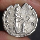 Emperor Hadrian Denarius Ancient Roman Empire Silver Coin 133ad Salus Snake Rome