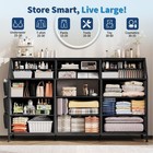 Dresser For Bedroom With 14 Drawers  55 In W Dresser With Side Pocket  Fabric   