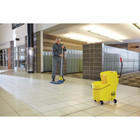 Plastic Mop Bucket W  Wringer Rubbermaid Commercial Products Wavebrake 8 75 Gal 