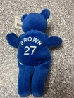 1999 Salvino s Baby Bammers Kevin Brown  27 Blue 6  Beanie Bear Plush Toy