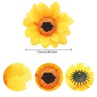 Artificial Silk Sunflower Heads 50pcs 3 0 Inch Small For Craft Home Party