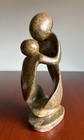 Signed C  Chaya Zimbabwe Shona Serpentine Stone Mother   Child Sculpture 12 
