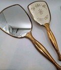 Vintage Possibly Antique Victorian Style Vanity Mirror And Brush Set