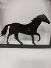 Vintage Metal Running Horse Welcome Sign Wall Plaque Equestrian Art Decorative