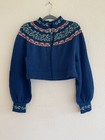 Authentic M-l  New Norwegian Hand Knit Nordland Bunad Sweater Jacket From Norway