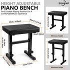 Adjustable Piano Bench  Durable Piano Stool Music Keyboard Chair Seat   Porta   