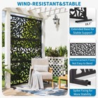 6ft Outdoor Privacy Screen Decorative Fence Metal Panel For Patio Garden Balcony