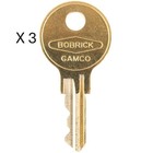 3 Pack - Bobrick Cat-74 Key - Paper Towel Toilet Tissue Liquid Soap Dispenser