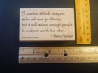 Verse - A Positive Attitude May Not Solve   - Rubber Stamp - Wood Mounted - Used
