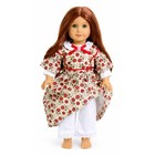 Colonial Floral Print Dress 18  Doll Clothes Fits American Girl Doll