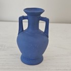 Antique Cobalt Blue White Jasperware Vase Japan