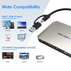 Dual Displayport Hdmi Hub Usb 3 0 usb C Displaylink Dual 4k 60hz Monitor Hub
