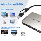 Dual Hdmi To Usb 3 0 usb C Hub Displaylink Dual 4k 60hz Displayport Monitor Hub