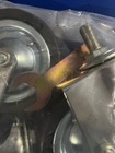 4    Swivel Caster Wheels Hard Rubber Base With Top Plate   Bearing Heavy Duty