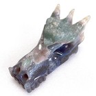 4 5    Agate Geode Carved Crystal Dragon Skull crystal Healing super Realistic