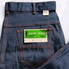 1950s Janie Blu Jeans Side Zip 3 4  36  X 26    Sanforized Nos Dungarees Capri Usa