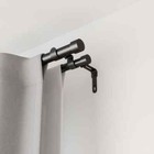 Cappa Double Curtain Rod 120 In  - 180 In  In Brushed Black