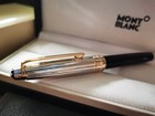 New Montblanc Meisterstuck Solitaire Doue Black Resin Silver Tone Ballpoint Pen