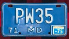 Vintage Lot 2 1970   s   1980   s Maryland Motorcycle License Plates  pw35    66739