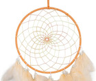 Orange Dream Catchers - Chicken Feathers With Crystal Pearl  Handmade Dreamcatch