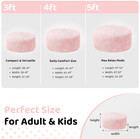 4ft Memory Foam Bean Bag Chair  Removable Plush Cover For Adults  Tender Pink