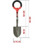 Radius Garden Mini Digger O-handle Comfort Grip Steel Shovel  Red  28   