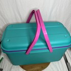Vintage Eagle Craftstor Sewing Craft Storage Organizer Tote Bin Teal Purple Pink