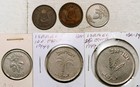  je5709-je5715  1949-1955 Israel Lot Of Six Coins 5-25-50-100-250 Pruta