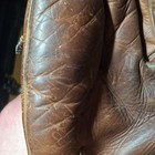 Wilson Vintage Brown Leather Baseball Glove Mitt W  Metal Logo Button Pat  228
