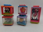 Lot 7 Fisher Price Peek A Boo Bristle Blocks Fish Monkey Elephant Butterfly