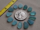 Genuine Pure Beach Sea Glass Surf Tumbled Teal Green Blue Small Tiny Frosted V02