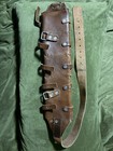 Vintage Ww2 Swedish Leather Military M-10 Mauser 5 Pouch  Bandolier  Stamped 