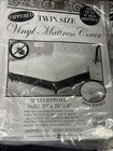 Better Home Zippered Vinyl Mattress Cover Waterproof  Bug Twin Size Brand New