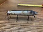 Vintage Original Heddon Wood Vamp Fishing Lure  Shiner Scale