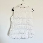 Athleta Downtown Puffer Vest Full Zip Sleeveless Quilted White Collared Size M