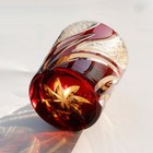 Cut Crystal Whiskey Glass Tumbler Edo Kiriko Drinkware Hand Cut Clear 9oz Red