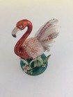 Bejeweled Flamingo  Statue Figure Trinket Jewelry Box 