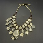 Beautiful Afghanistan Lapis Lazuli Stone Old Brass Unique Vintage Necklace 